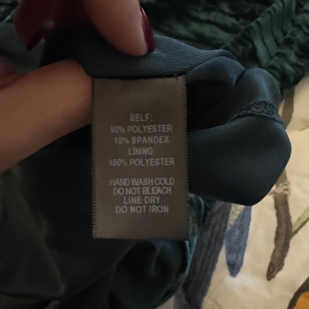 Lulu's Dark Green Long Sleeve Velvet Dress - Picture 6 of 6
